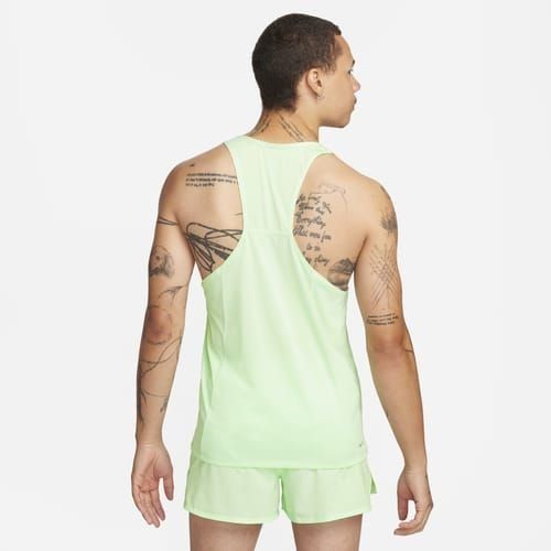 Nike Débardeur Dri-FIT Running - Vert/Argenté