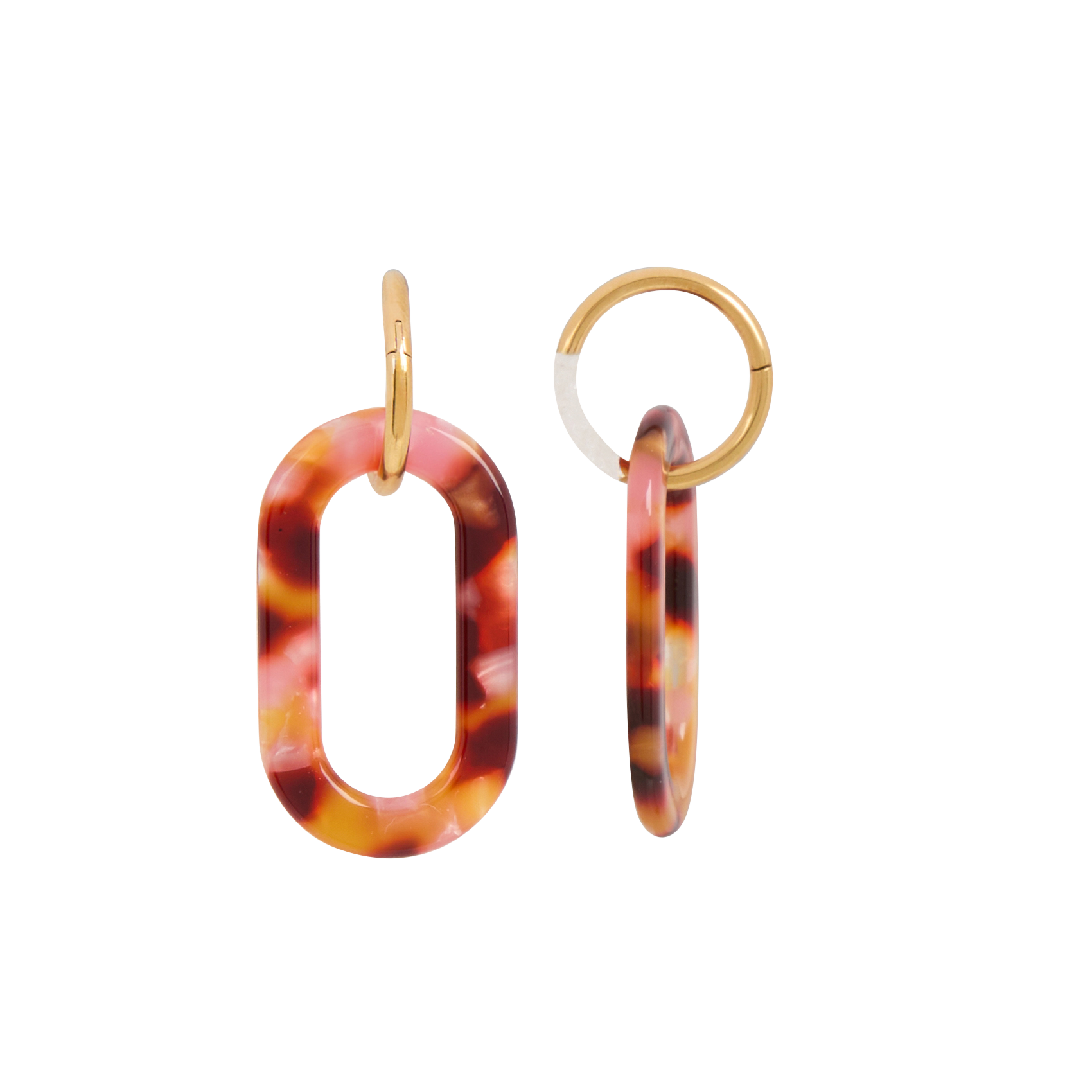 Boucles d'oreilles pendantes | Marron