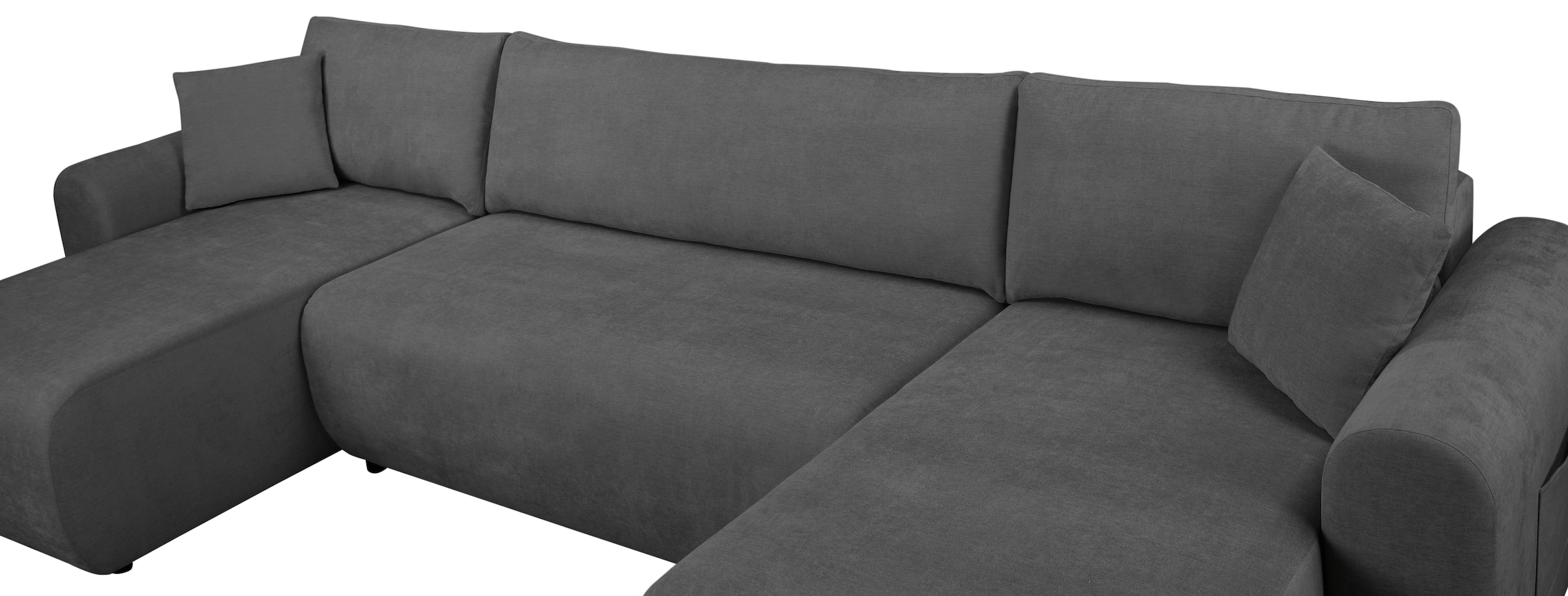 GOODproduct Wohnlandschaft »JONAA, 311 cm, U-Form, Schlafsofa, Boxspringfederung, Cord u. Struktur« 133/270cm, Bettkasten, Seitentaschen, Cord und Struktur