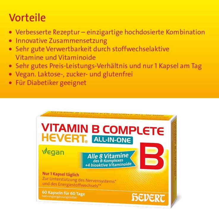 Vitamin B Complete Hevert all-in-one Kapseln, 120 St