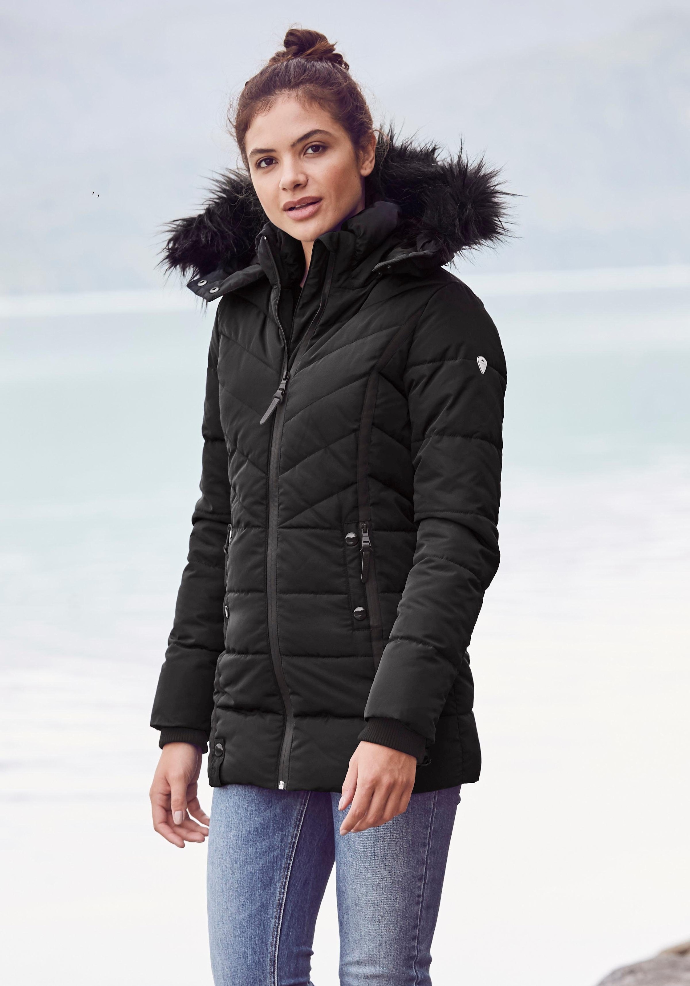 ALPENBLITZ Winterjacke »Pistenglück« mit Kapuze leichtes Webmaterial,  sportlicher Stil,  figurumspielender Schnitt