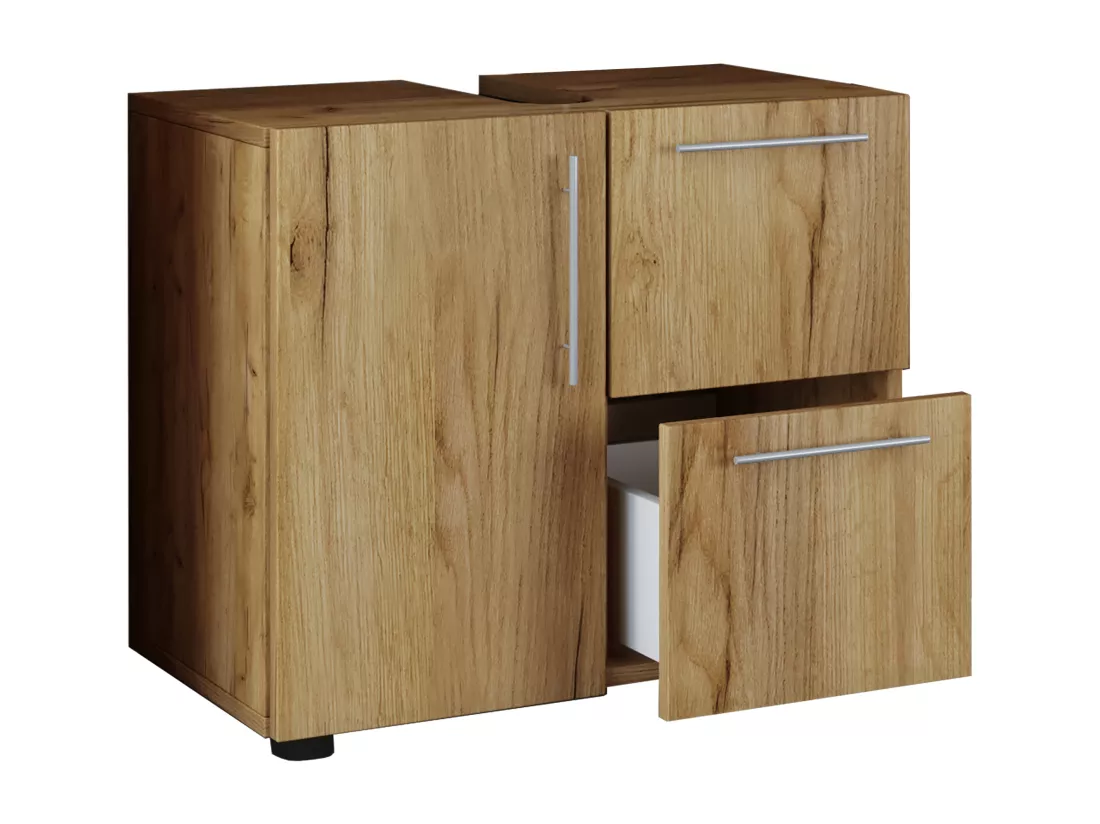 Armoire de salle de bain en bois Flandu Tiroir