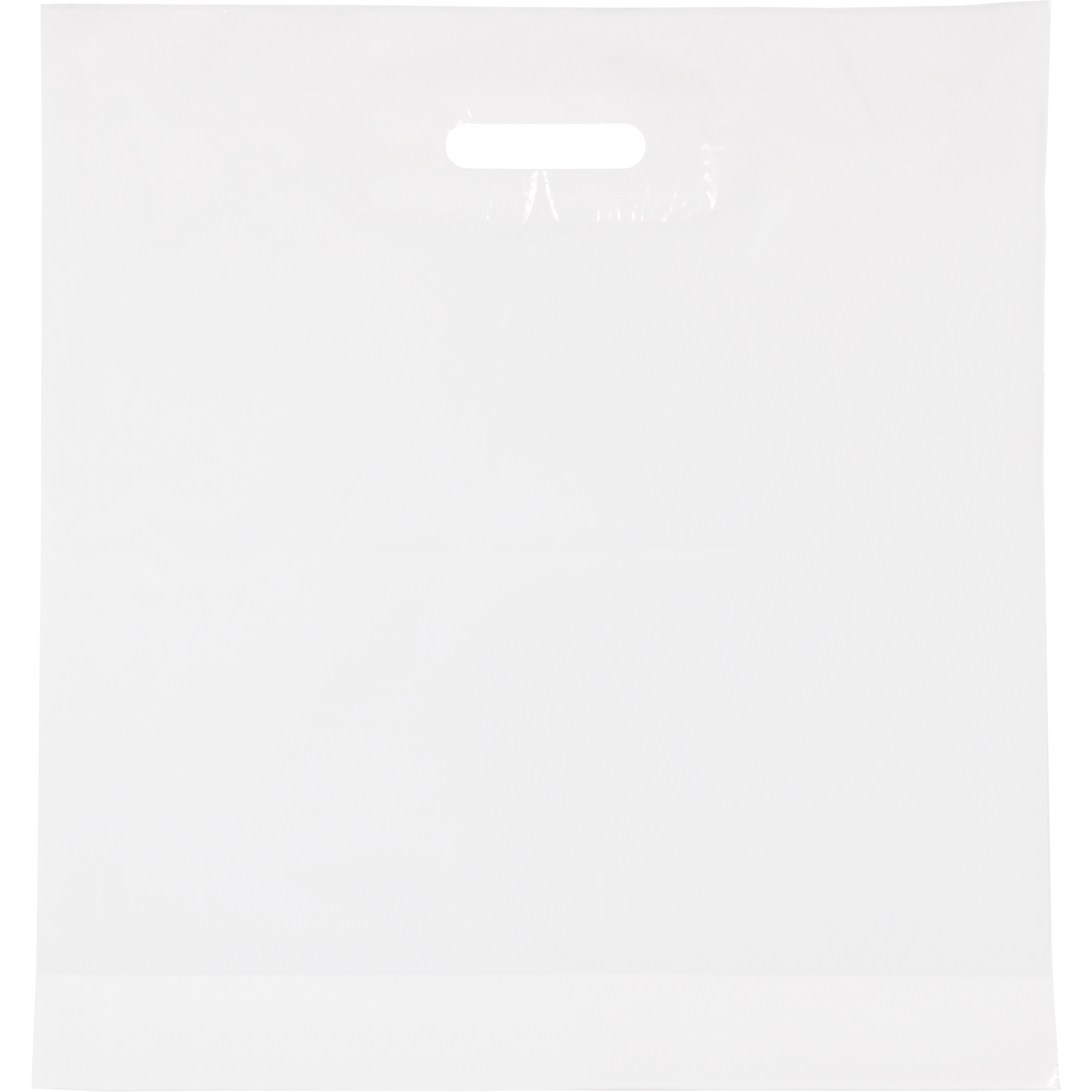 Tas, LDPE, dKT, 45x50cm, bodemvouw 10cm, draagtas, wit