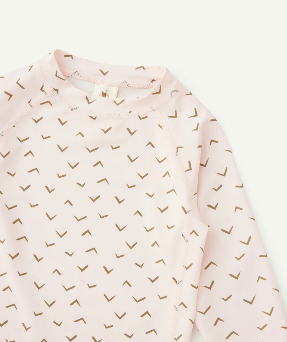 LASSIGT-SHIRT ANTI-UV BÉBÉ ROSE IMPRIMÉ KAKI