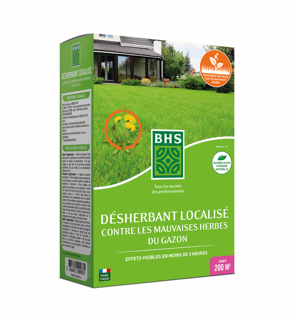 Dg400 | désherbant total gazon localisé contre les mauvaises herbes |