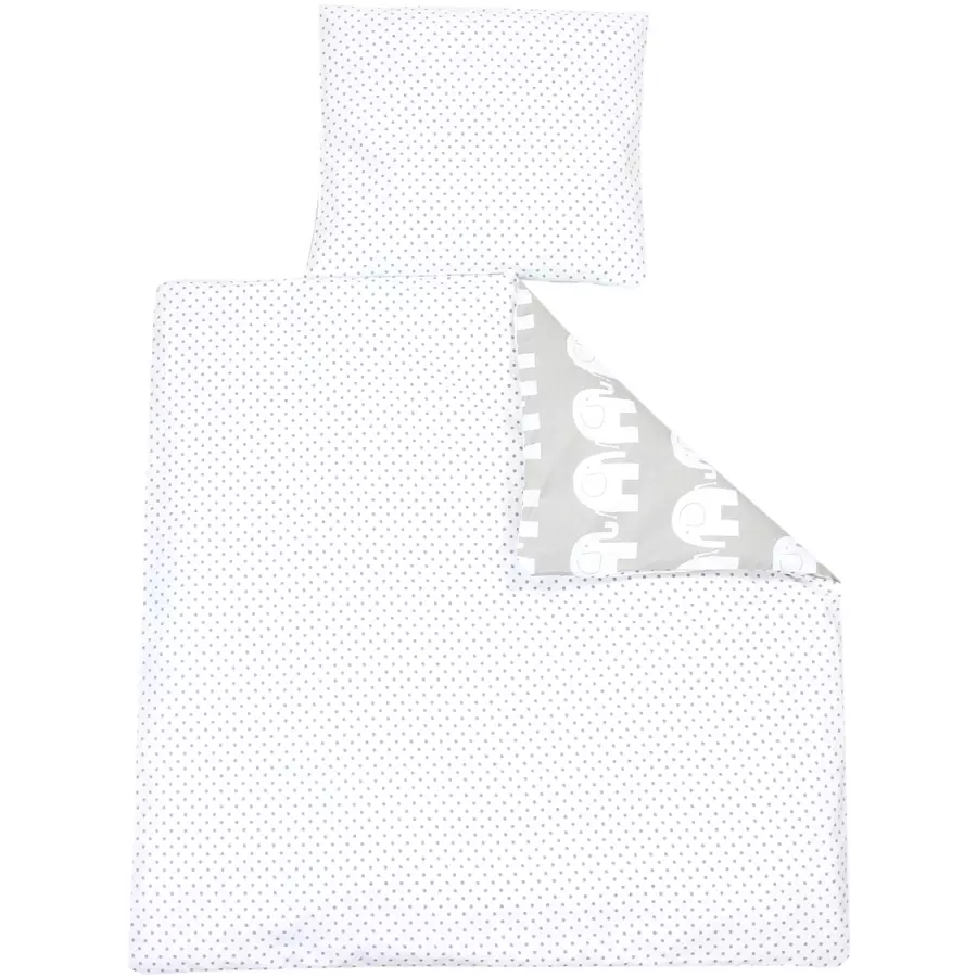 TupTam Unisex Baby Bettwäsche Wiegenset 4-teilig grauweiß