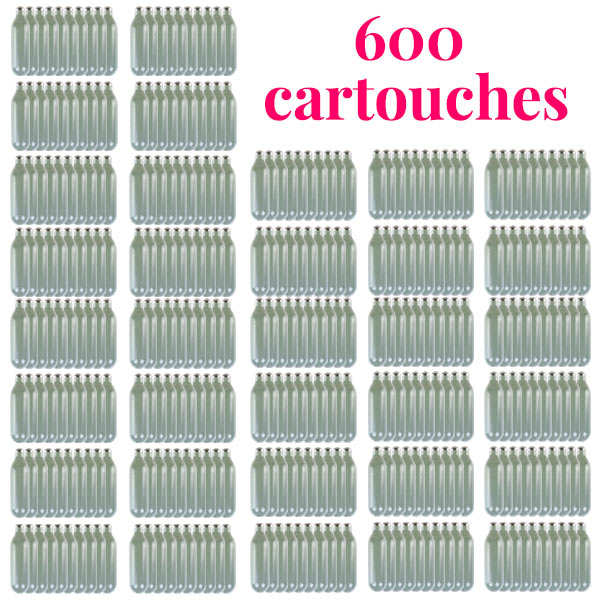 600 cartouches gaz siphon professionnelles N2O - Pour chantilly