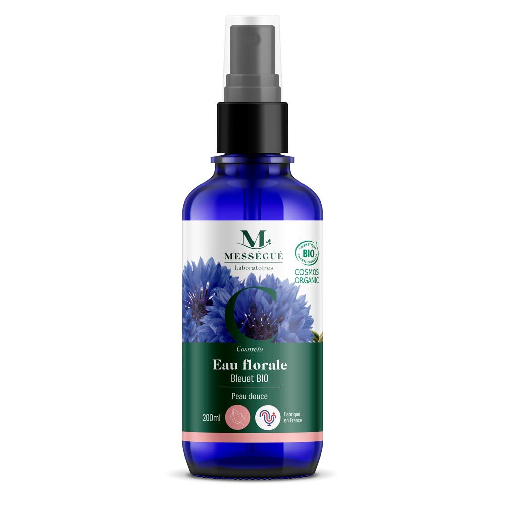 Eau florale de bleuet bio, spray de 200 ml