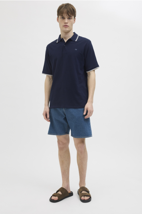 JJ Rebel blauwe heren polo