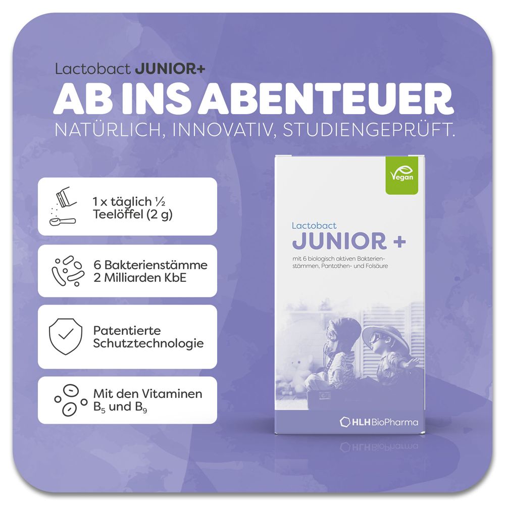 Lactobact JUNIOR +, Darmaufbau für Kinder ab 2 Jahren