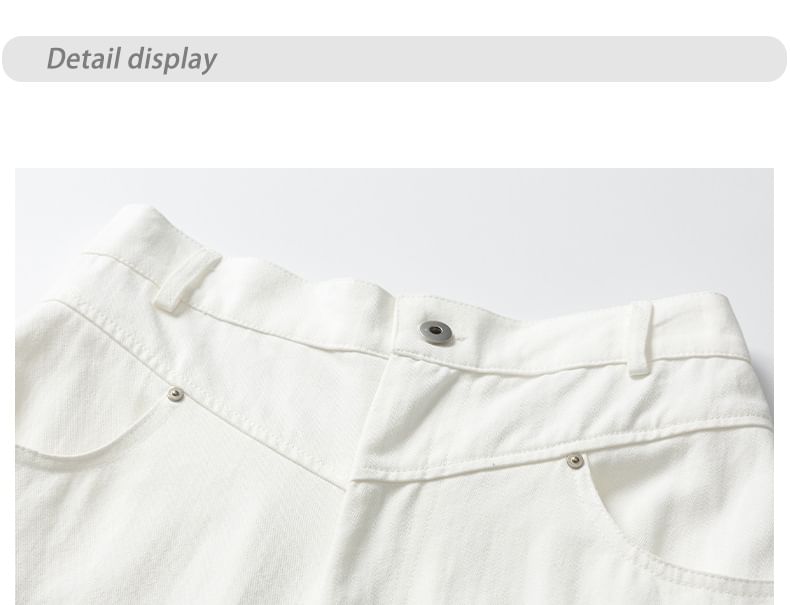 Shineon Studio - Hoge taille effen cargo shorts