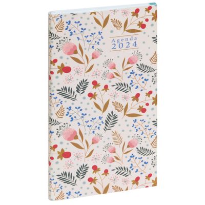 Agenda de poche Mini Labo - 1 semaine sur 2 pages - 9 x 17,5 cm - beige - Exacompta
