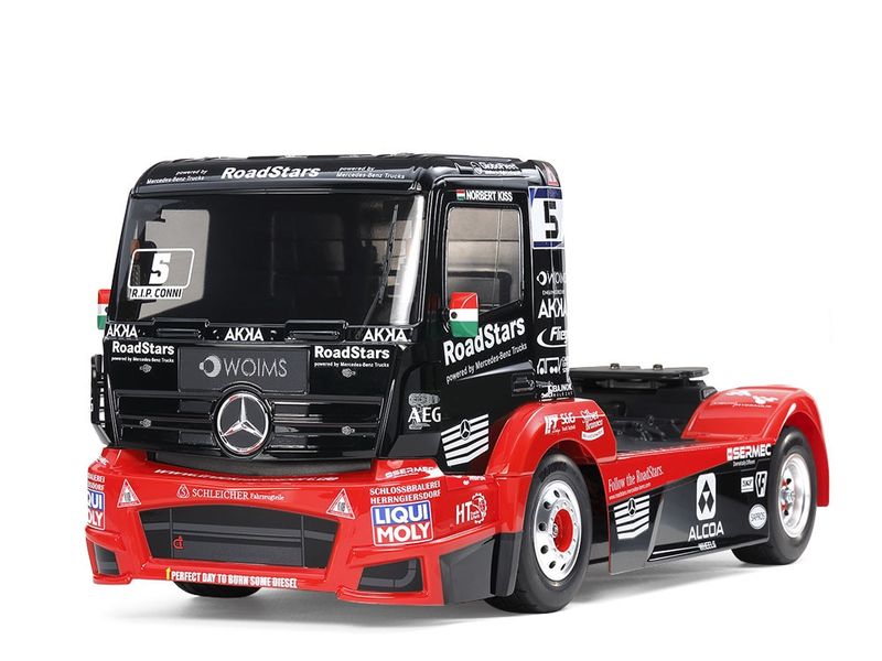 Tamiya Race Truck Mercedes Actros MP4 TT-01E 4WD Bausatz, 1 4WD On-Road RC Modell Bausatz im Massstab 1:14