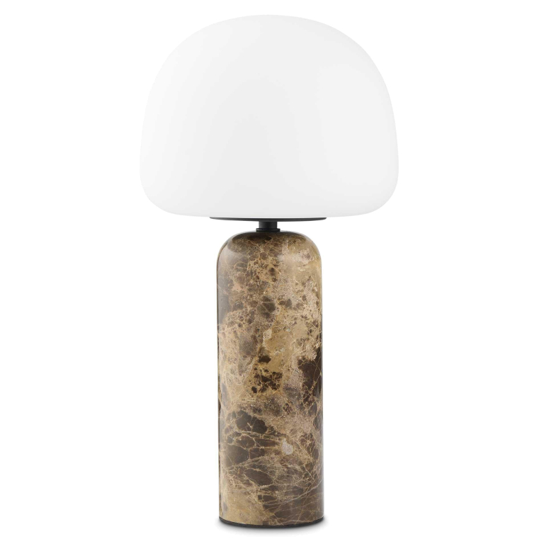Northern Kin tafellamp LED H40 wit / Dark Emperador marmer