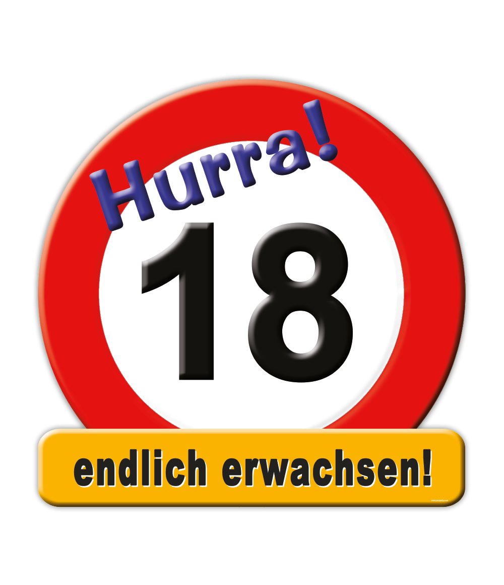 Deurbord 18 Jahre 50cm