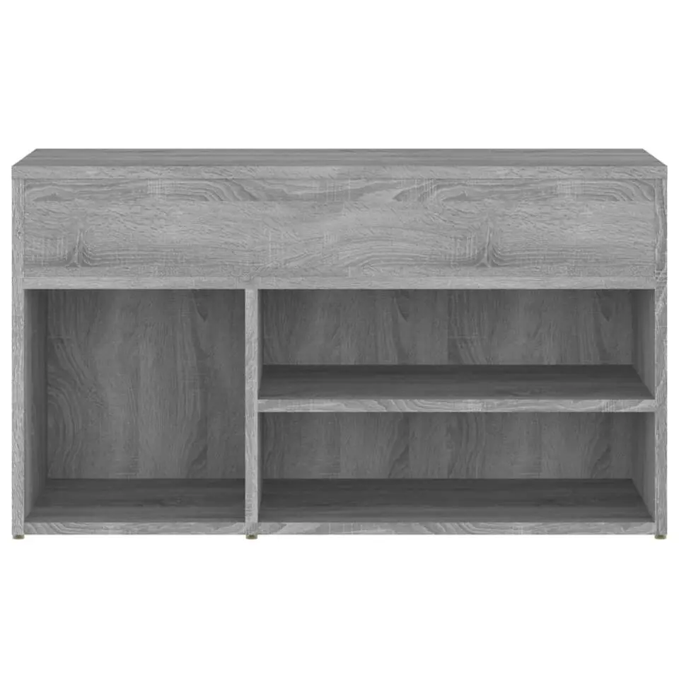 vidaXL - Schoenenbank - Grijs - Bewerkt hout - 80 x 30 x 45 cm