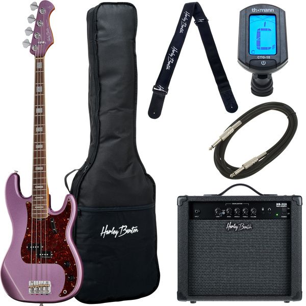 Harley Benton MV-4P Burgundy Mist Set