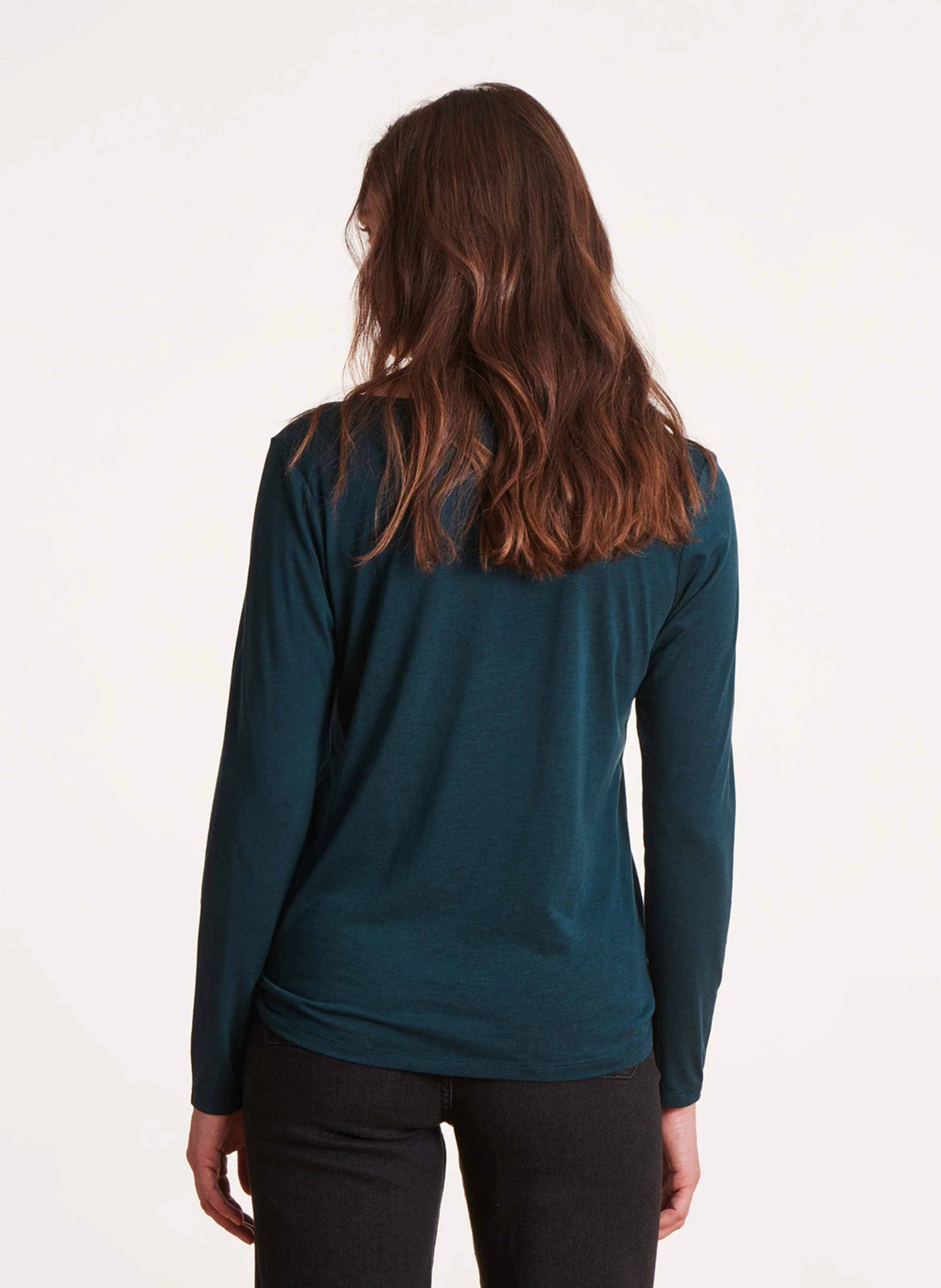 Tee-shirt col V| Bleu