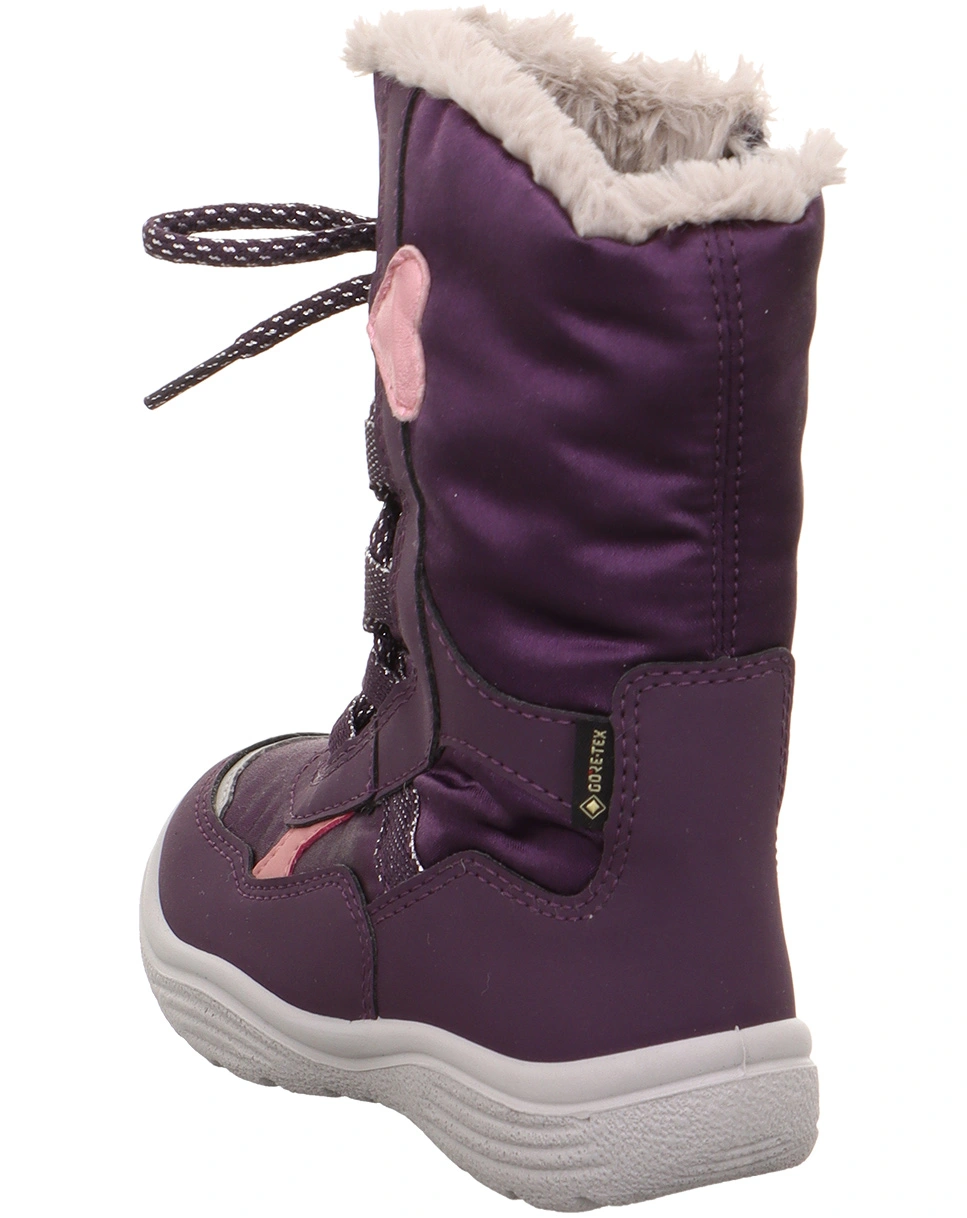 Winter-Stiefel CRYSTAL HEART gefüttert in lila/rosa