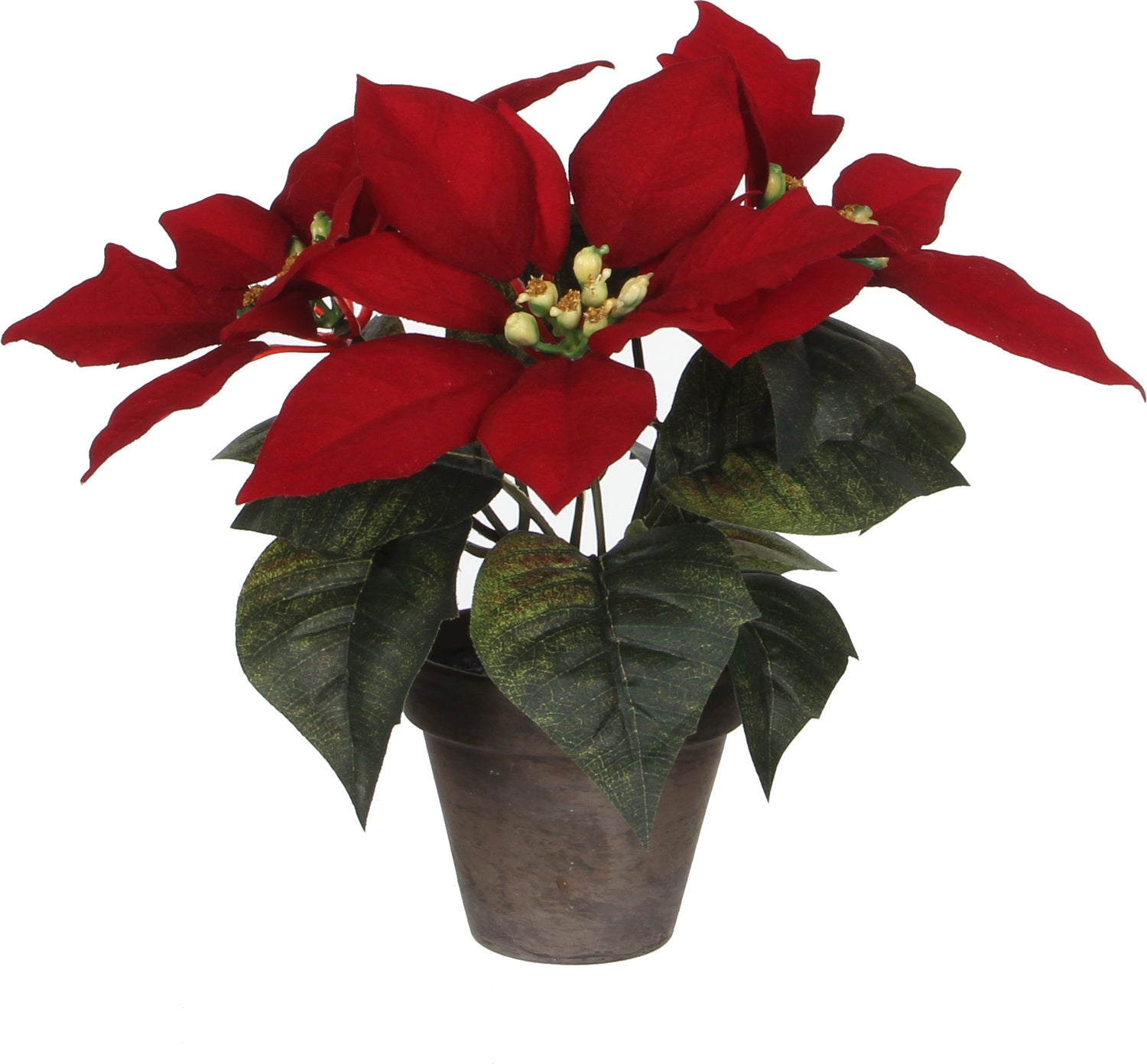 Mica Decorations kunstplant Kerstster rood D 28 H 25 cm