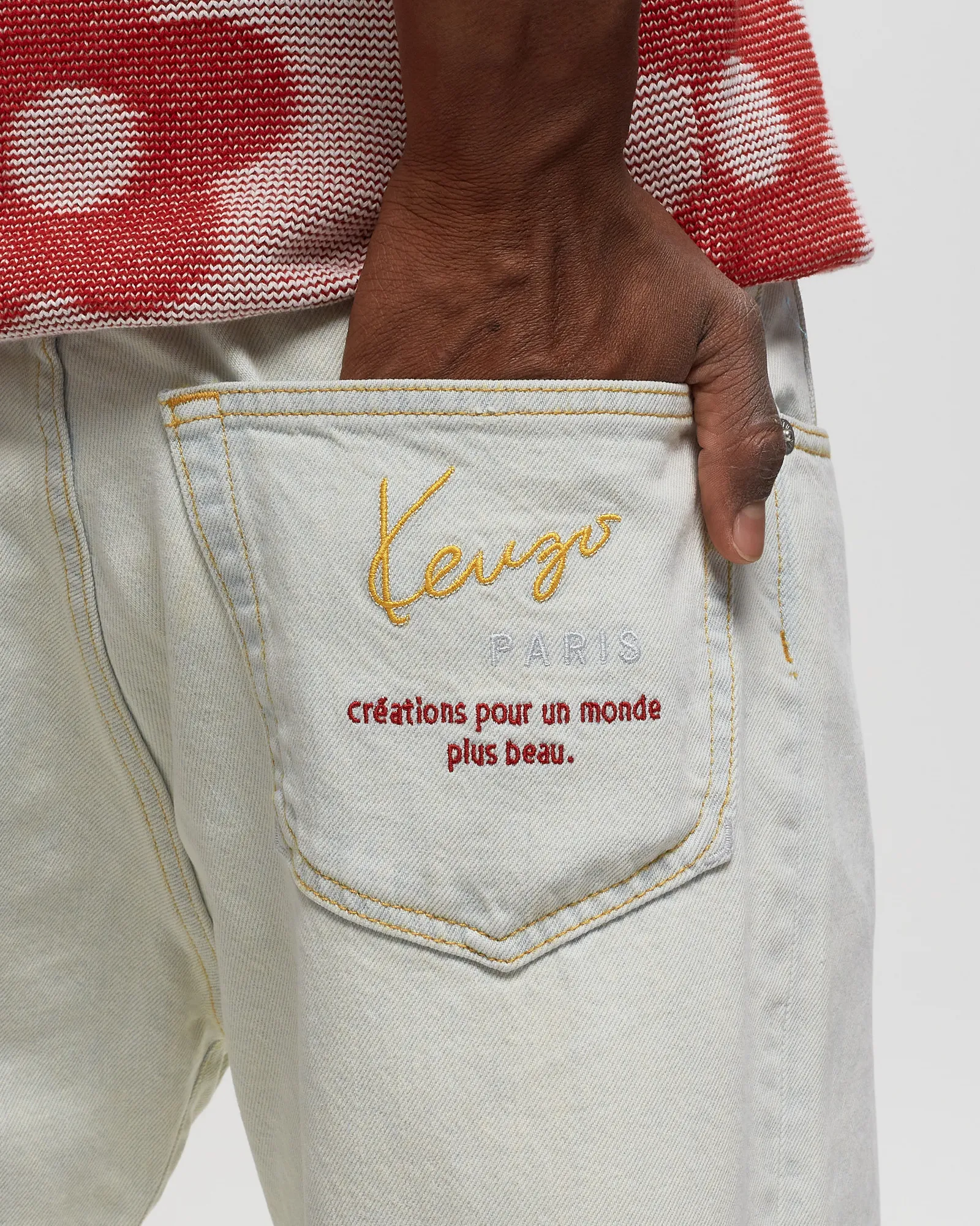 Kenzo BLEACHED SUISEN RELAX JEANS