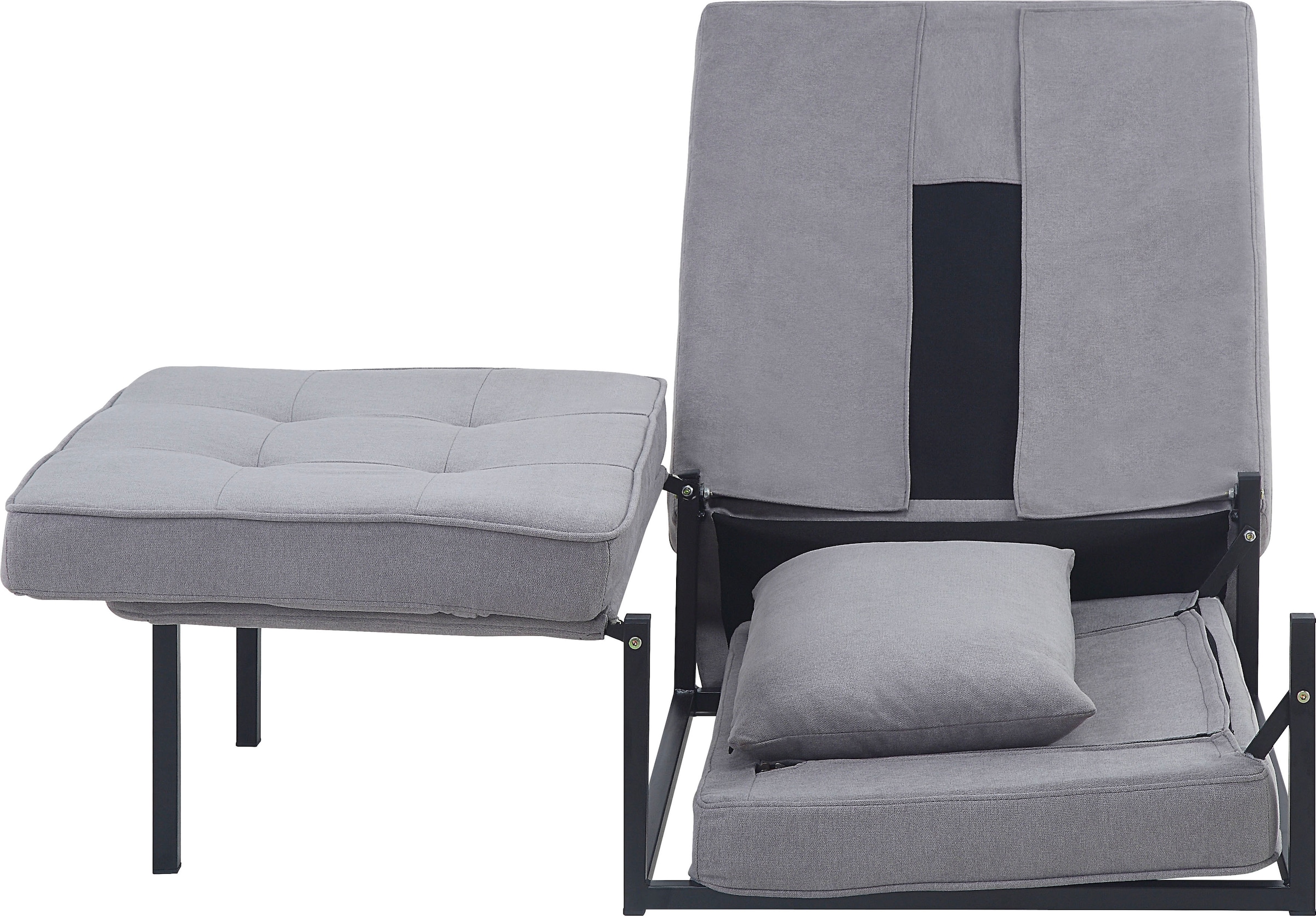 ATLANTIC home collection Schlafsofa »Finn« wandelbar zum Loungesessel, Relaxliege und Gästebett, inkl. Kissen