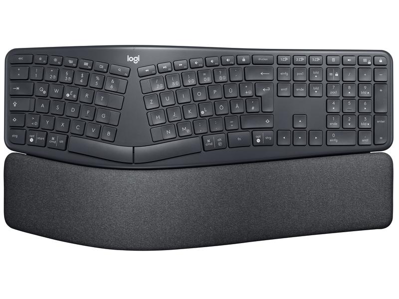 Logitech Tastatur Ergo K860 Ergonomische und kabellose Tastatur