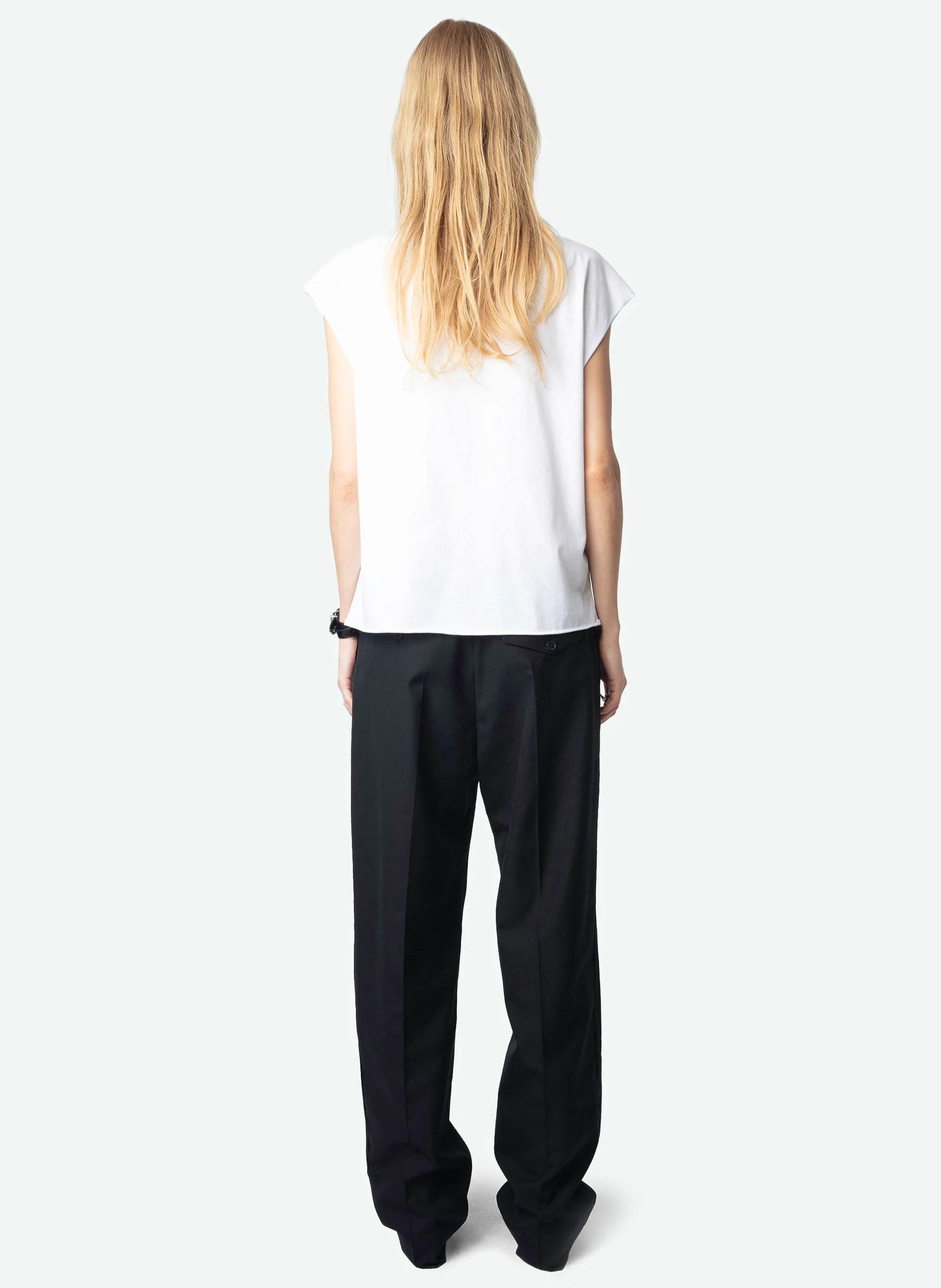 CLOE - Débardeur imprimé en coton bio | Blanc