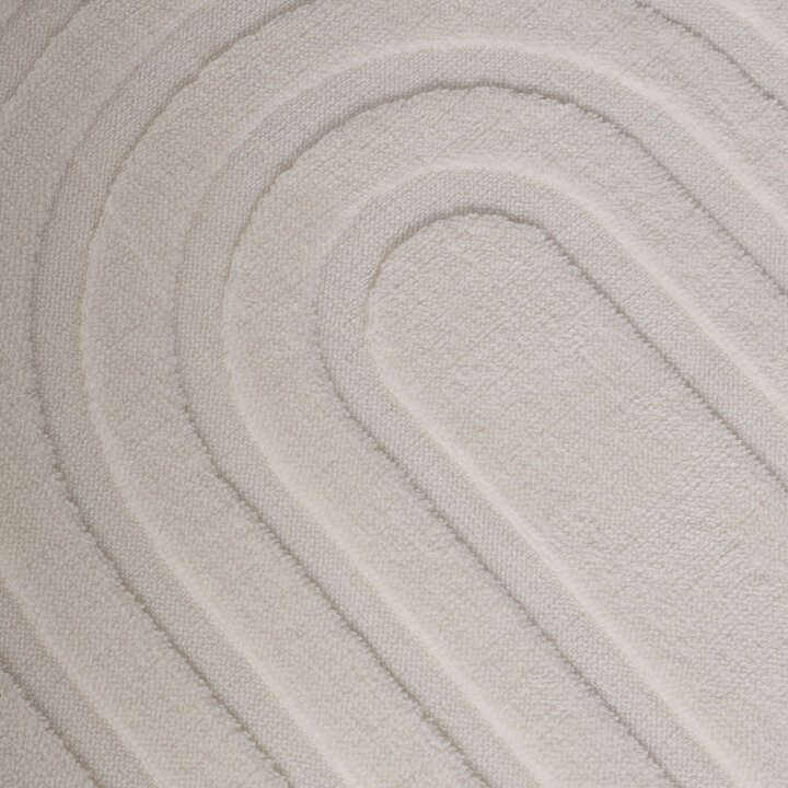 Rond Scandinavisch vloerkleed - Charm Curves Wit