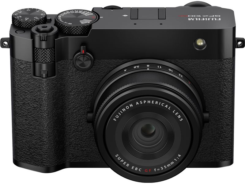 Fujifilm Fotokamera GFX 100RF Schwarz GFX-Kamera mit fest verbautem Objektiv und bringt die Mittelformat-Bildqualität in ein ultrakompaktes Design