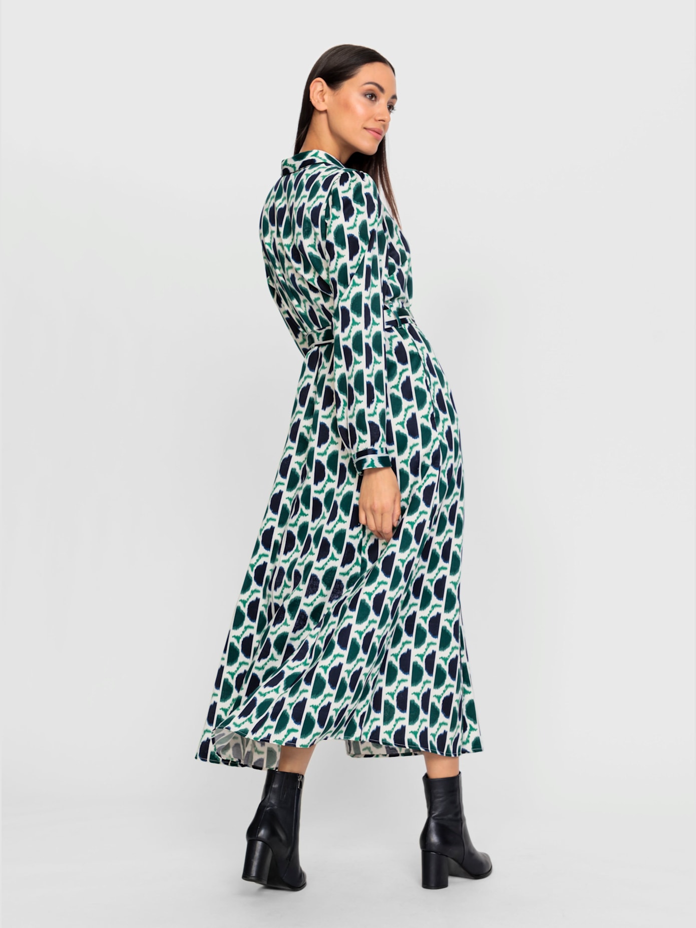 Robe imprimée coupe longue tendance