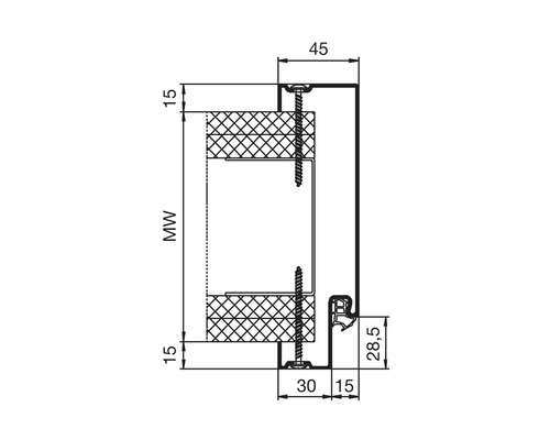 Hörmann EcoStar snelmontagekozijn 875 x 2000 mm MW 100 Links/rechts bruikbaar Lichtgrijs (RAL 7035) 3-delig kozijn