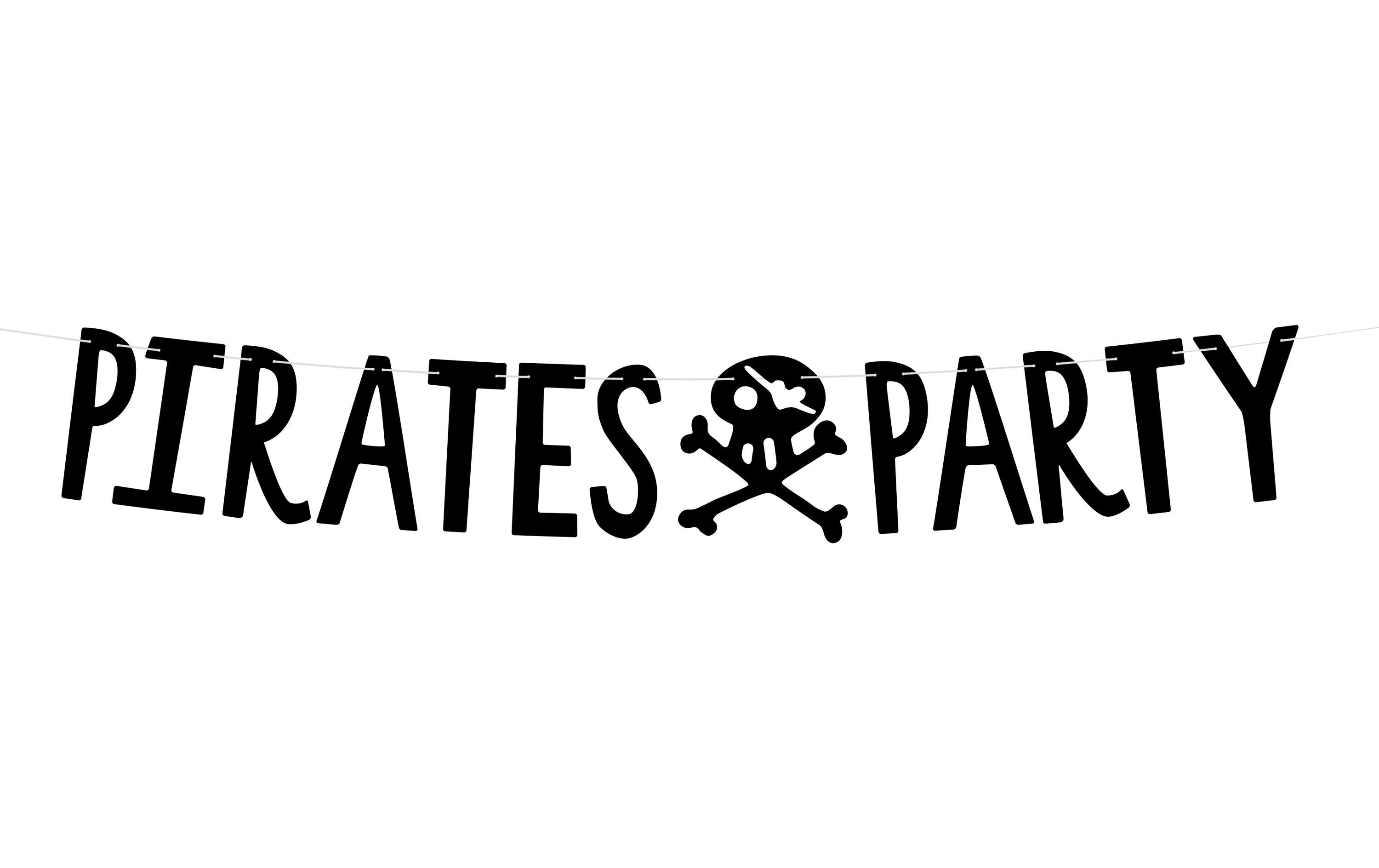 Girlande Piraten 14 x 100 cm, SchwarzPartydekoration