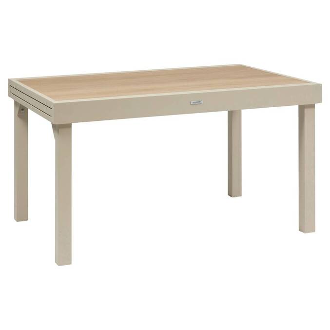 Table de jardin extensible rectangulaire PIAZZA Epeautre / Argile