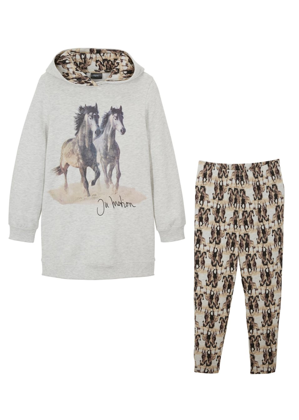 Sweat à capuche fille + legging (Ens. 2 pces.)