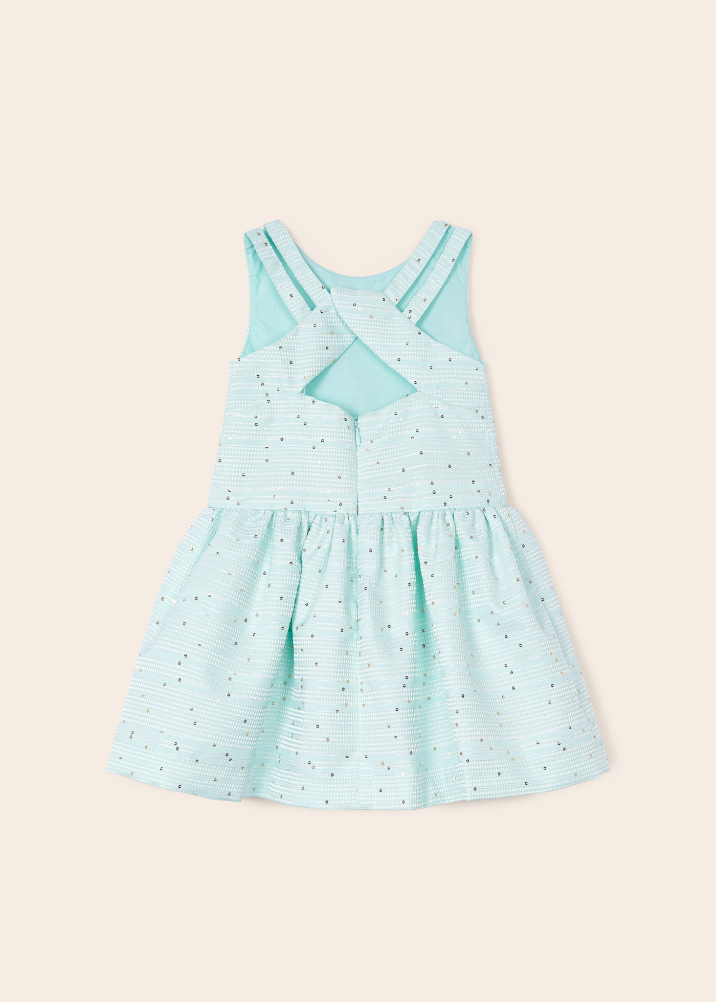 Vestido jacquard para menina