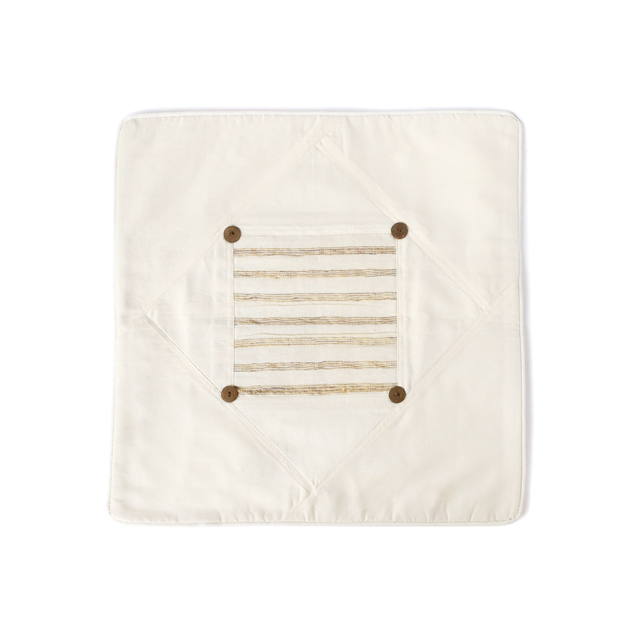Kissenhülle, naturweiß, beige, L 50 cm, B 50 cm von fischer's lagerhaus