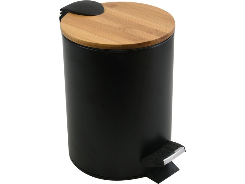 spirella Treteimer Adonis 5 l, Schwarz Treteimer mit Soft-Close-Deckel