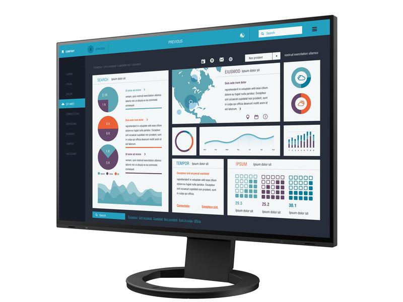 EIZO Monitor EV2495 Swiss Edition Schwarz 24.1-Zoll-Monitor mit WUXGA-Resolution in edlem Schwarz mit IPS-Panel und vielen Anschlussmöglichkeiten
