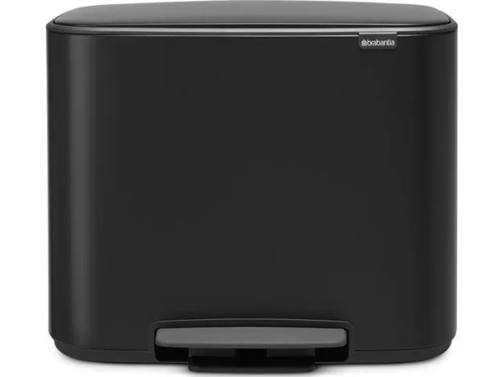 Brabantia Bo Pedal Bin - Skraldespand - fliplåg - 36 L - fodpedal - mat sort