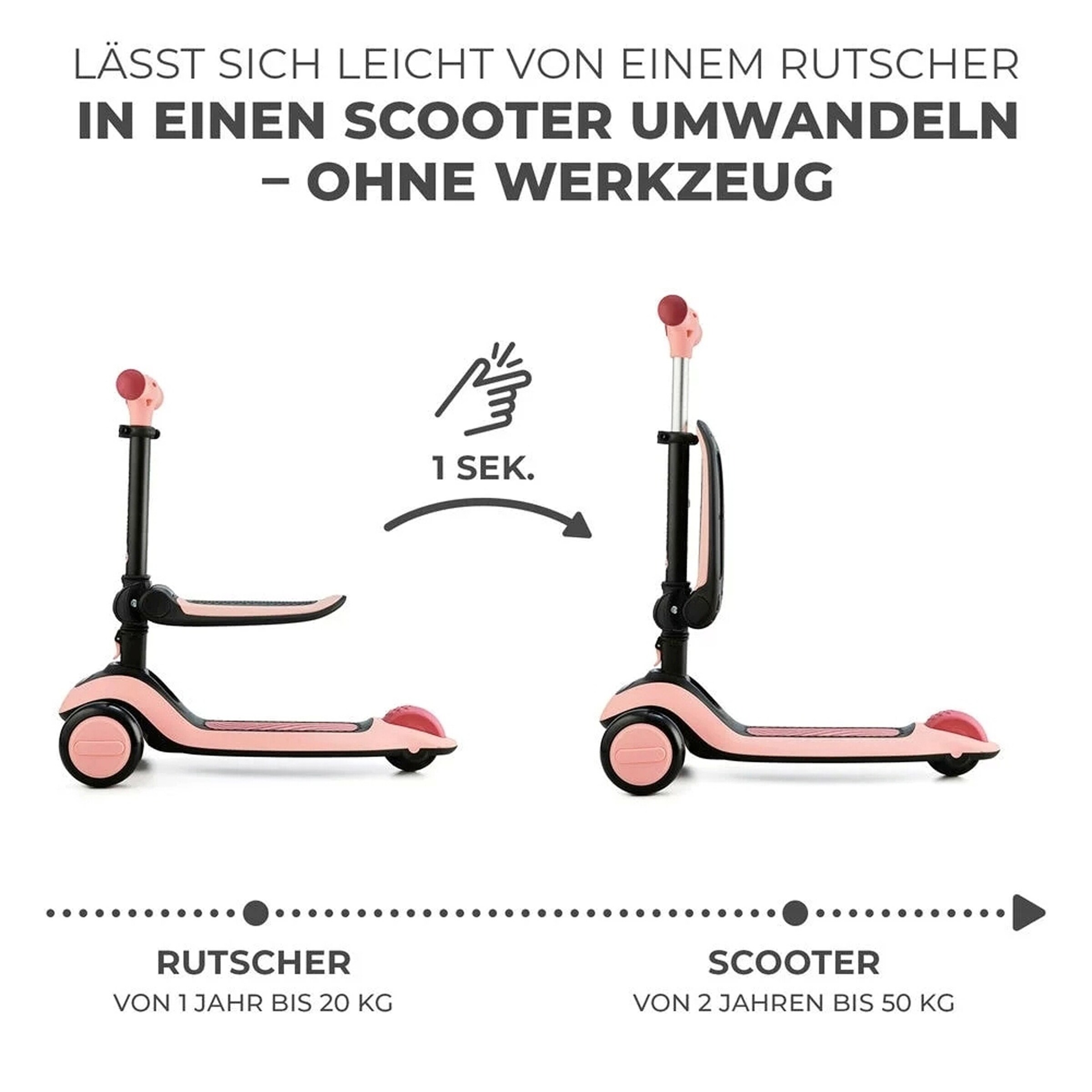 Kinderkraft Scooter HALLEY rose pink