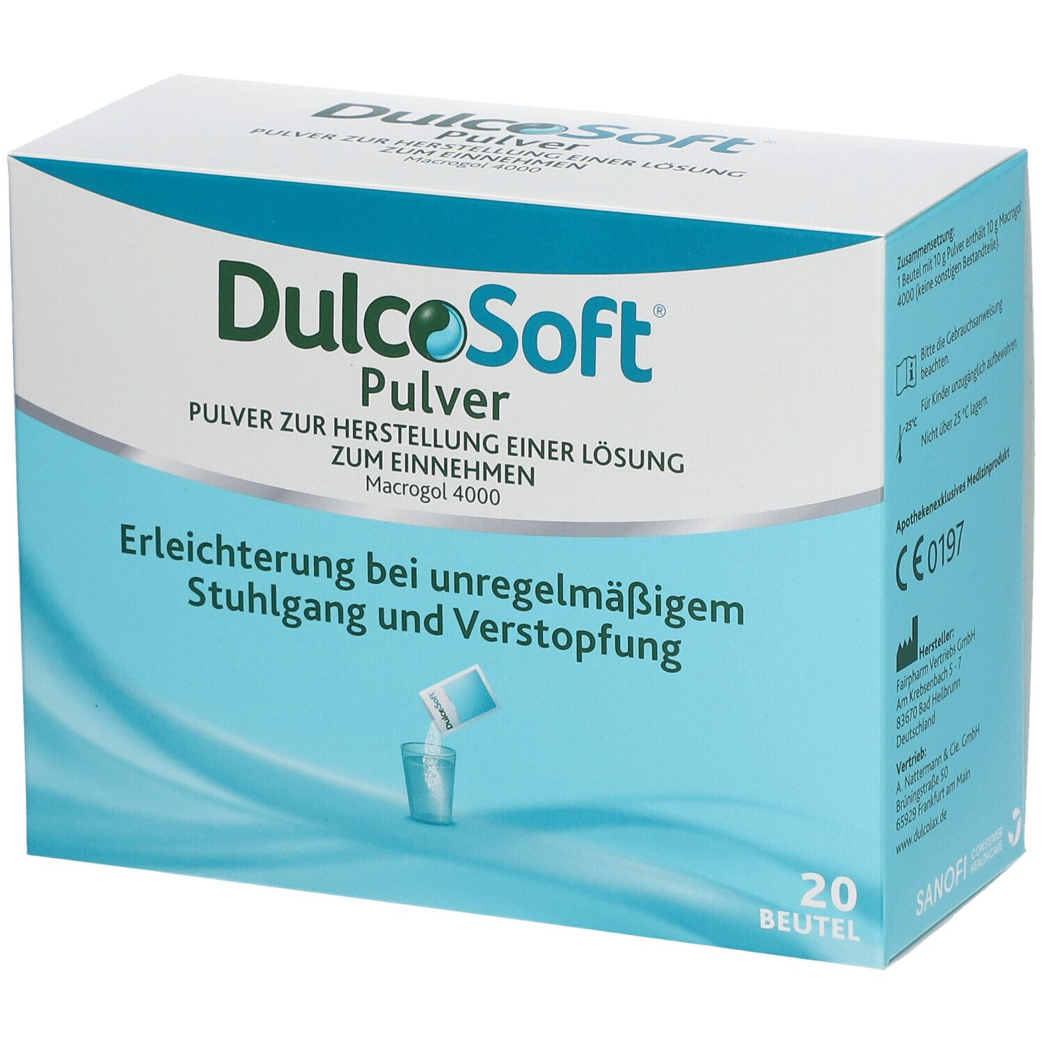 DulcoSoft Pulver Abführmittel bei Verstopfung mit Macrogol