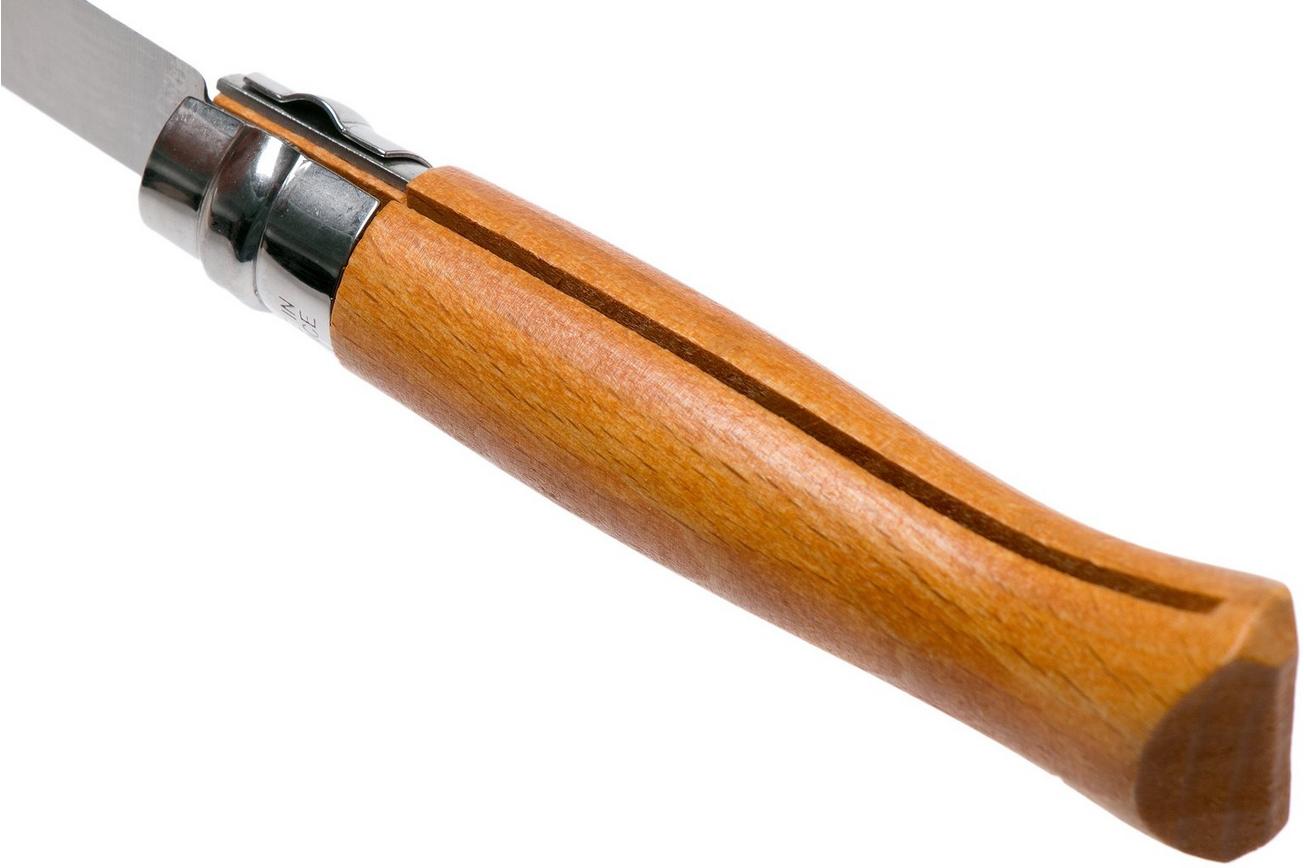 Opinel zakmes No. 8 Luxury Range met sheath van synthetisch leer, koolstofstaal
