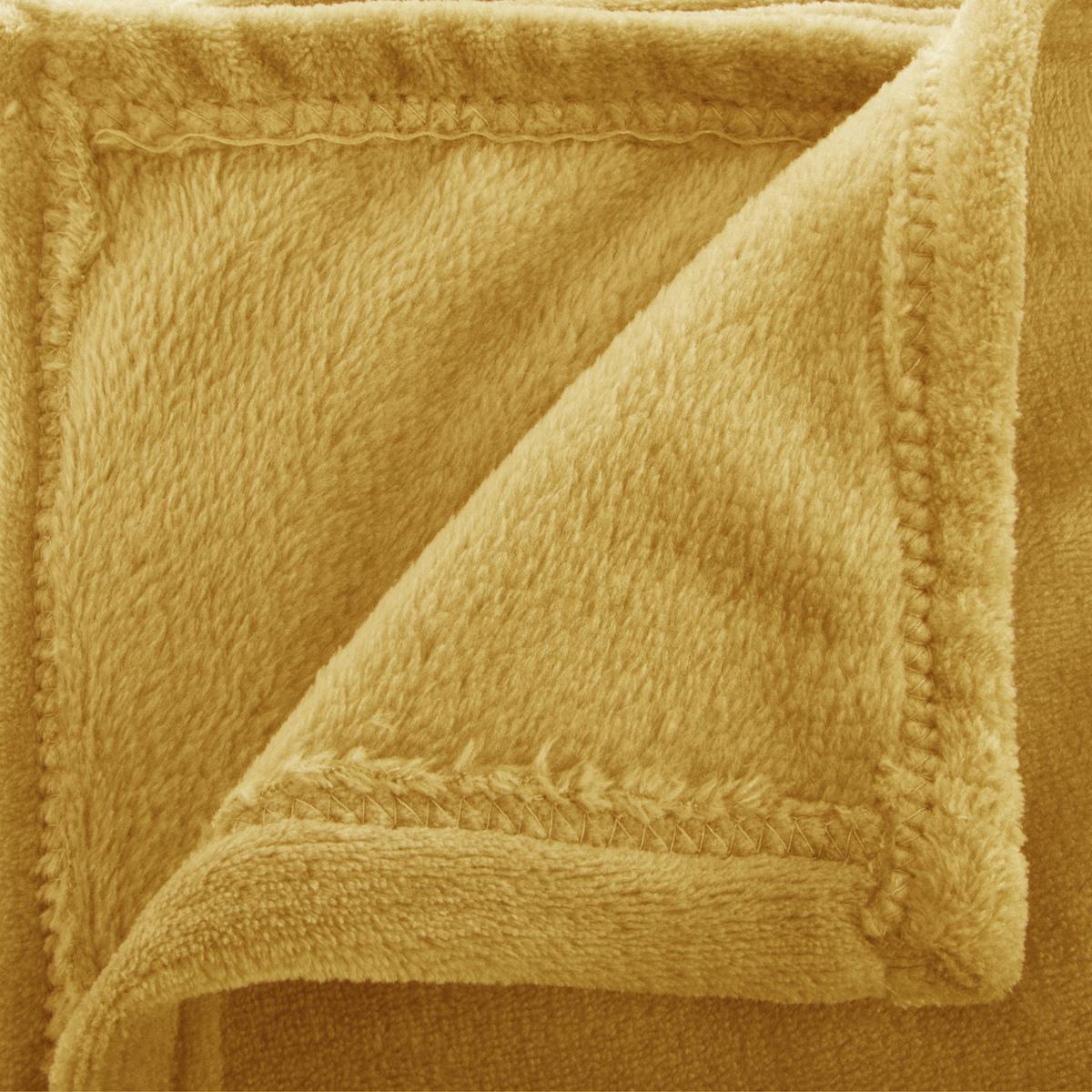 PLAID FLANEL UNI OCRE 130X180CM