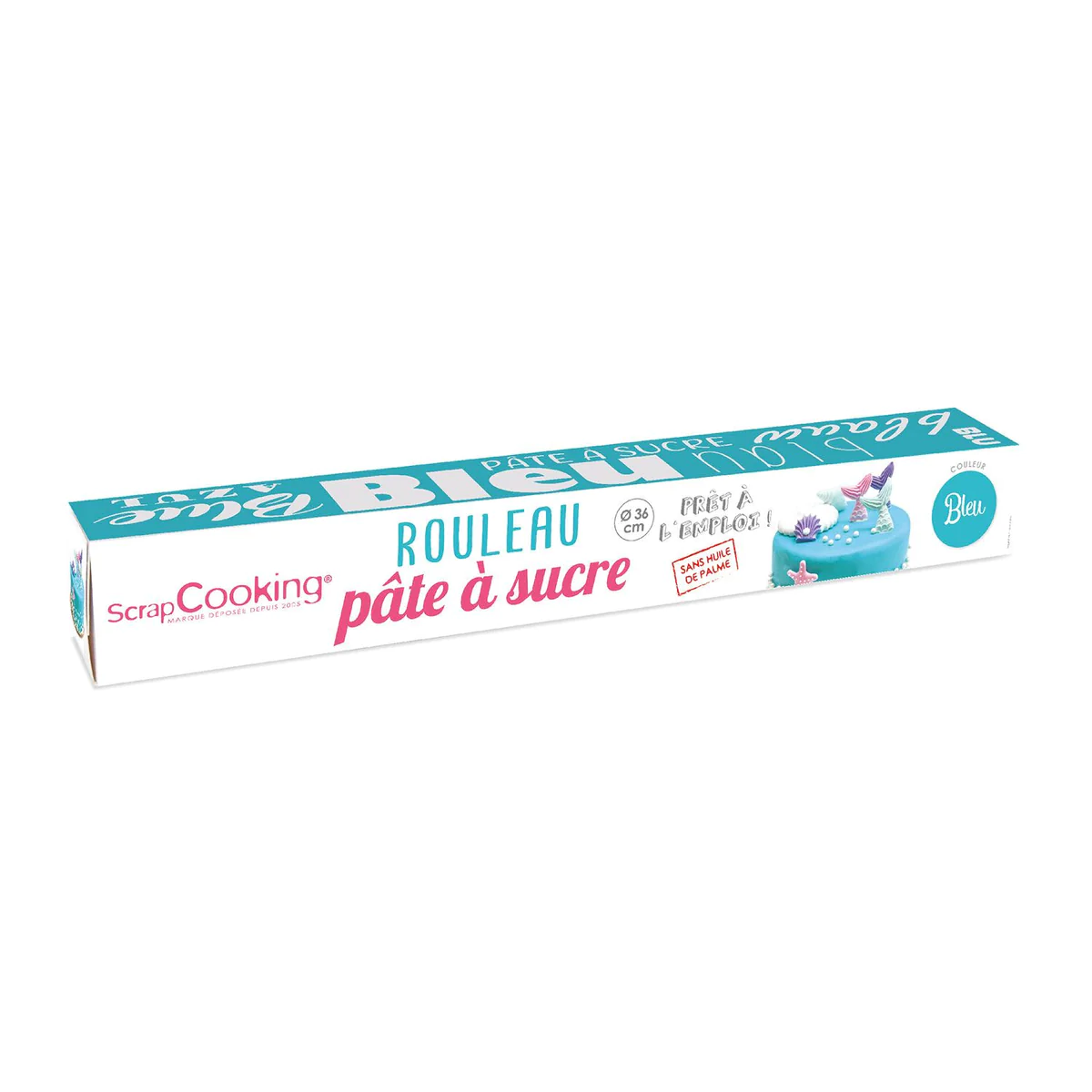 Pâte à sucre en rouleau - Bleu - 430 g Scrapcooking