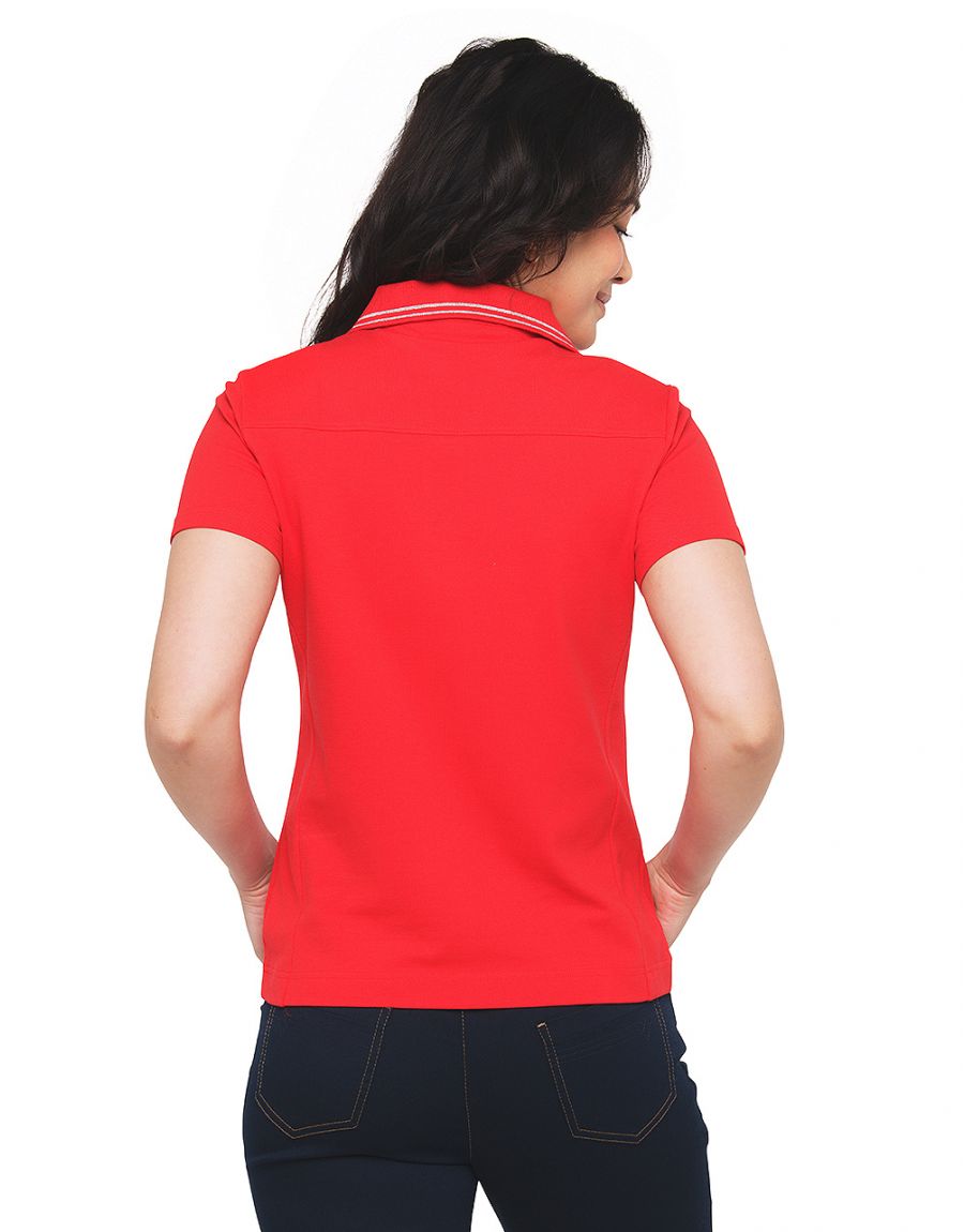 Polo rouge coton