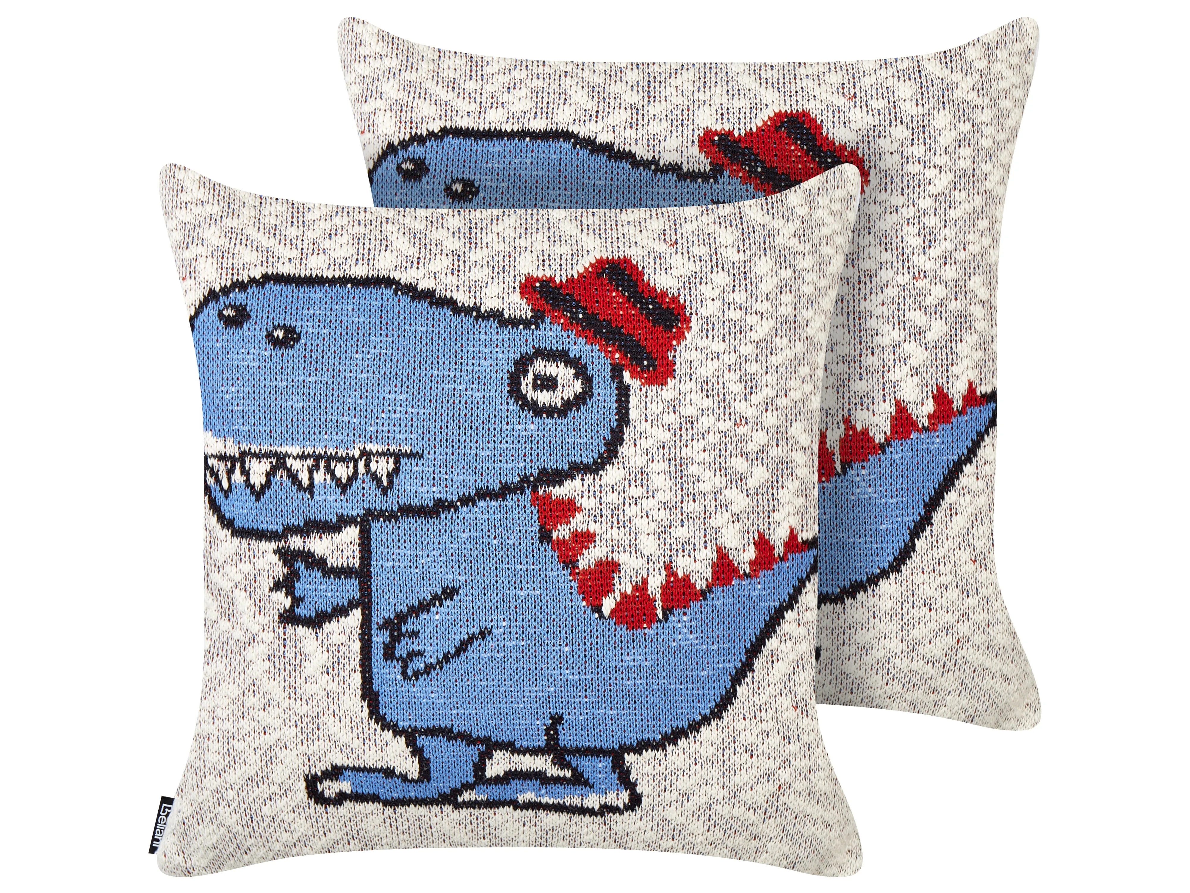 Set van 2 sierkussens GAMBIR Katoen 45 x 45 cm Blauw