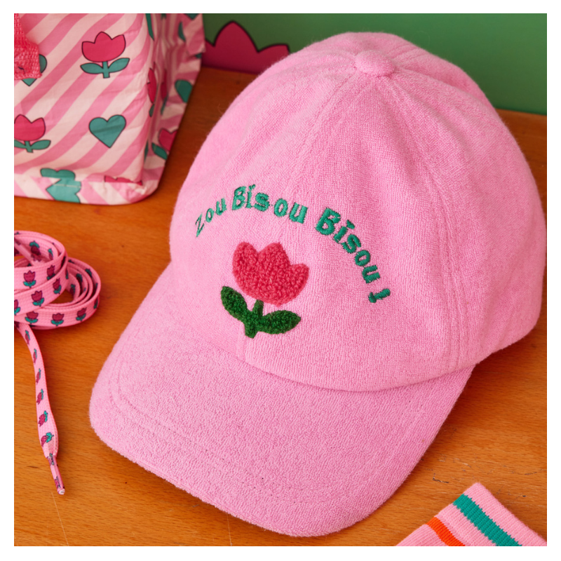Duo casquettes éponge Tulipes adulte enfant - Zou Bisou Bisou !