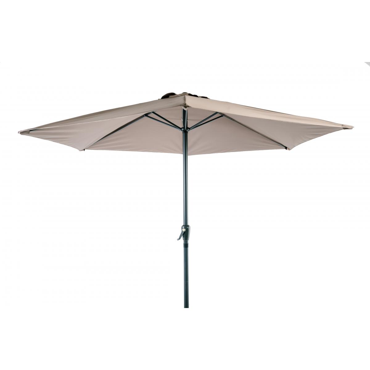 PARASOL ROND 3M ALUMINIUM MARRON