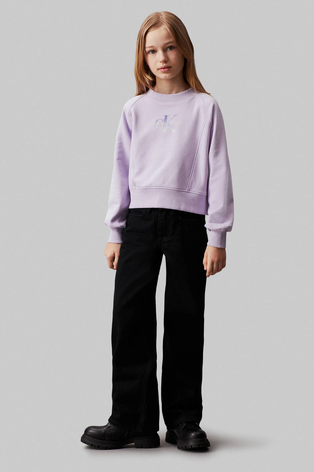Calvin Klein straight leg jeans clean black